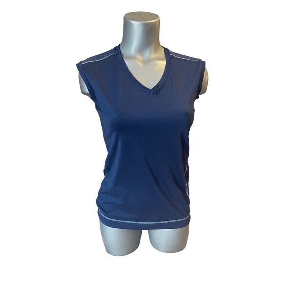 Alo Cool fit sleeveless young top navy small side zip pocket - Picture 1 of 4